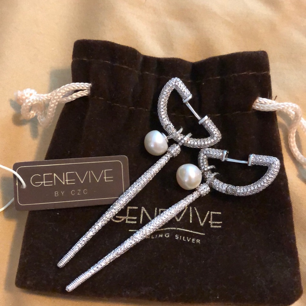 Sterling silver drop earrings